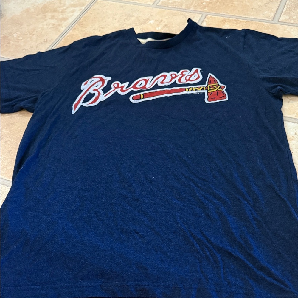 HOMAGE Kids Navy Braves Tee